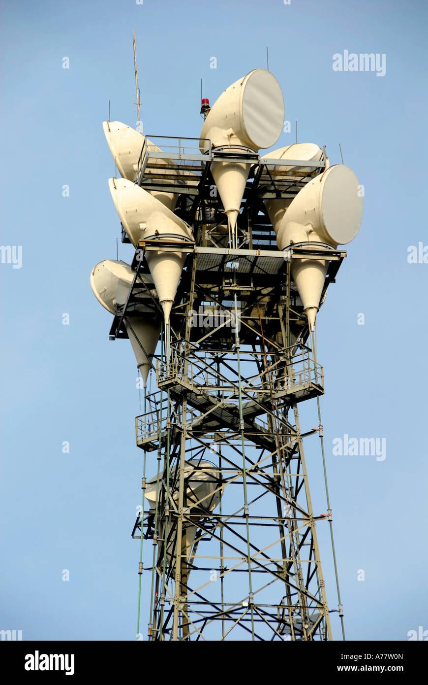 Communications Cell Phone Tower in Downtown Nashville Tennessee TN Tenn US USA United States of