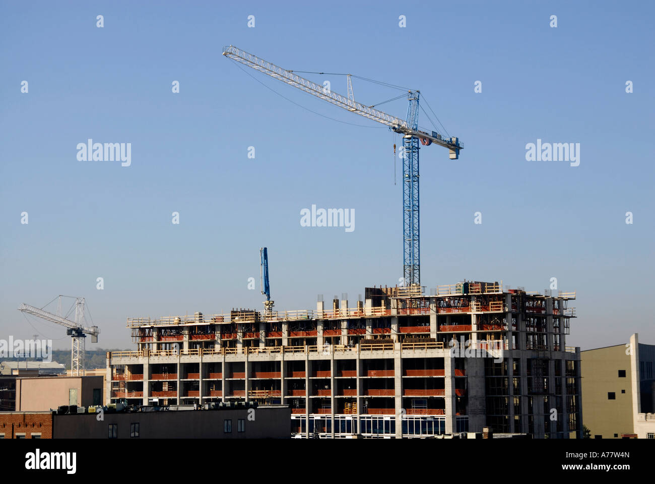 New Construction Office Skyscrapers crane heavy equipment Nashville