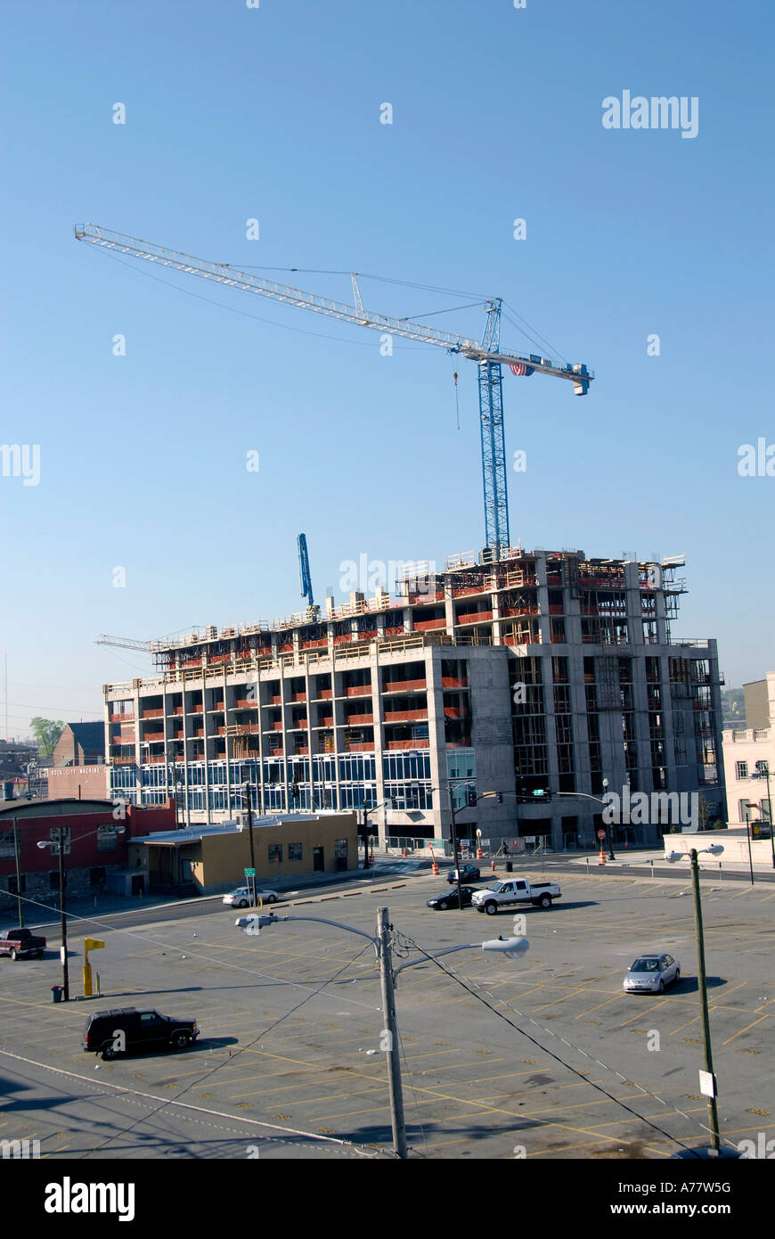 New Construction Office Skyscrapers crane heavy equipment Nashville