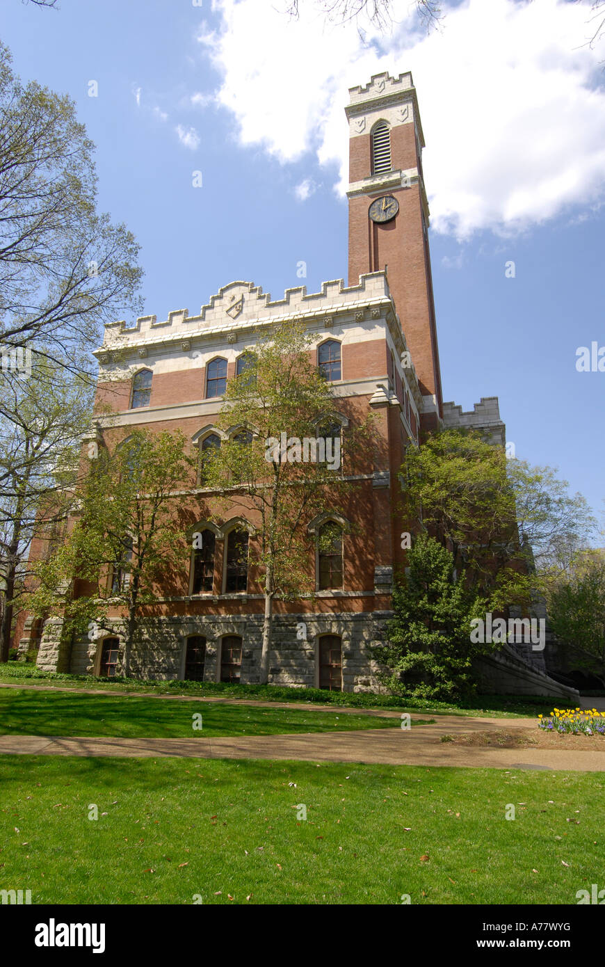 Vanderbilt University Campus Tower Nashville Tennessee TN Tenn US USA United States of America American Music City Stock Photo