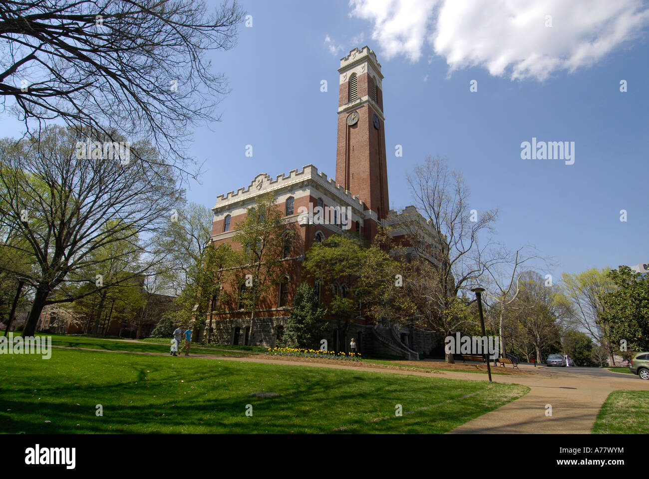 Vanderbilt University Campus Tower Nashville Tennessee TN Tenn US USA United States of America American Music City Stock Photo