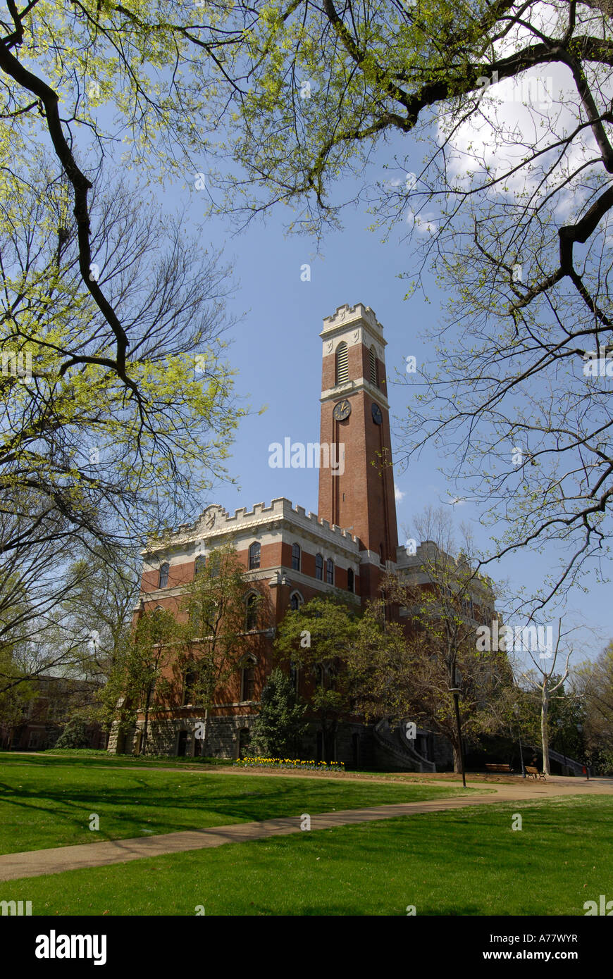 Vanderbilt University Campus Tower Nashville Tennessee TN Tenn US USA United States of America American Music City Stock Photo