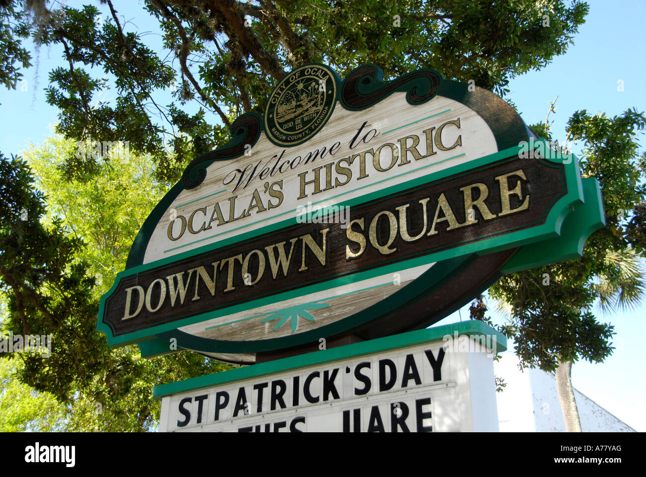 The downtown square in Ocala Florida FL Stock Photo Alamy
