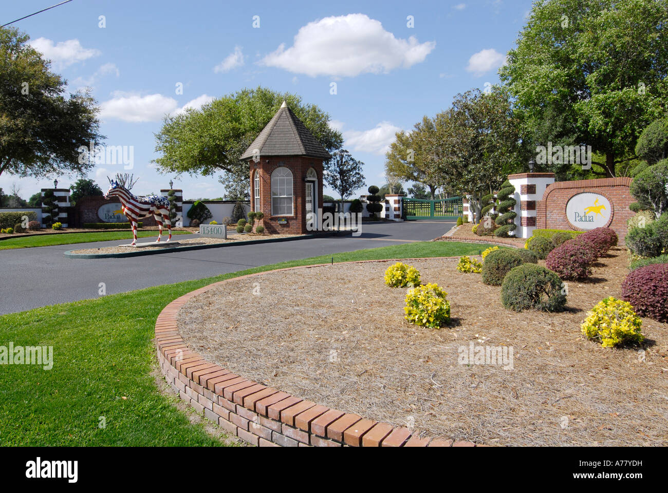 Horse statue display honors the horse farming country at Padua horse