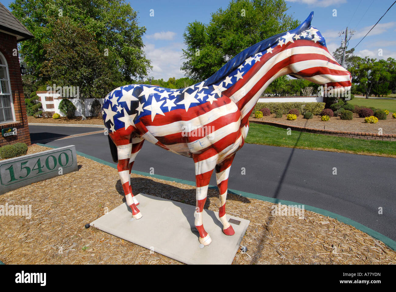 Horse statue display honors the horse farming country at Padua horse