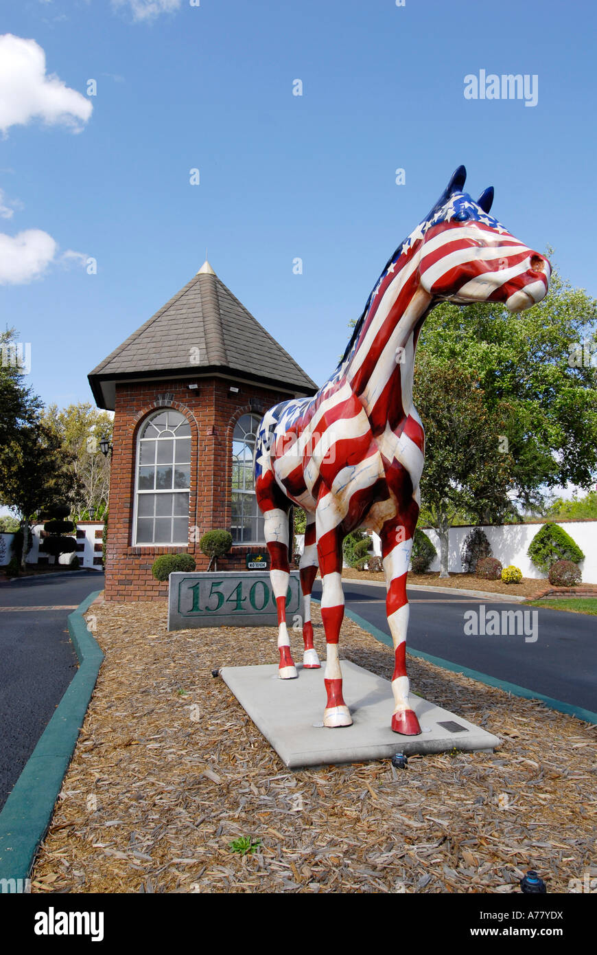 Horse statue display honors the horse farming country at Padua horse
