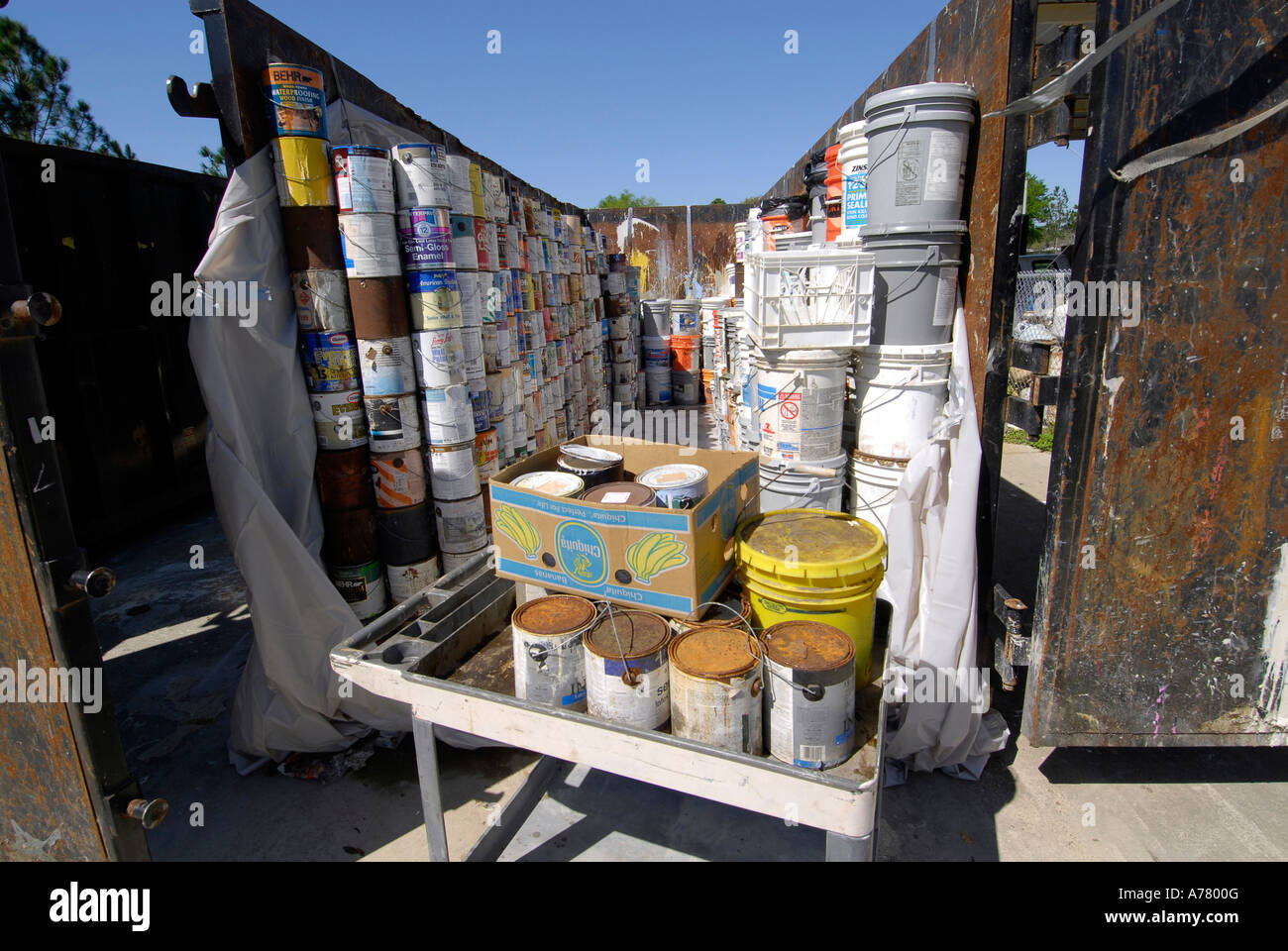 Tampa Florida recycling station collection household trash and chemical