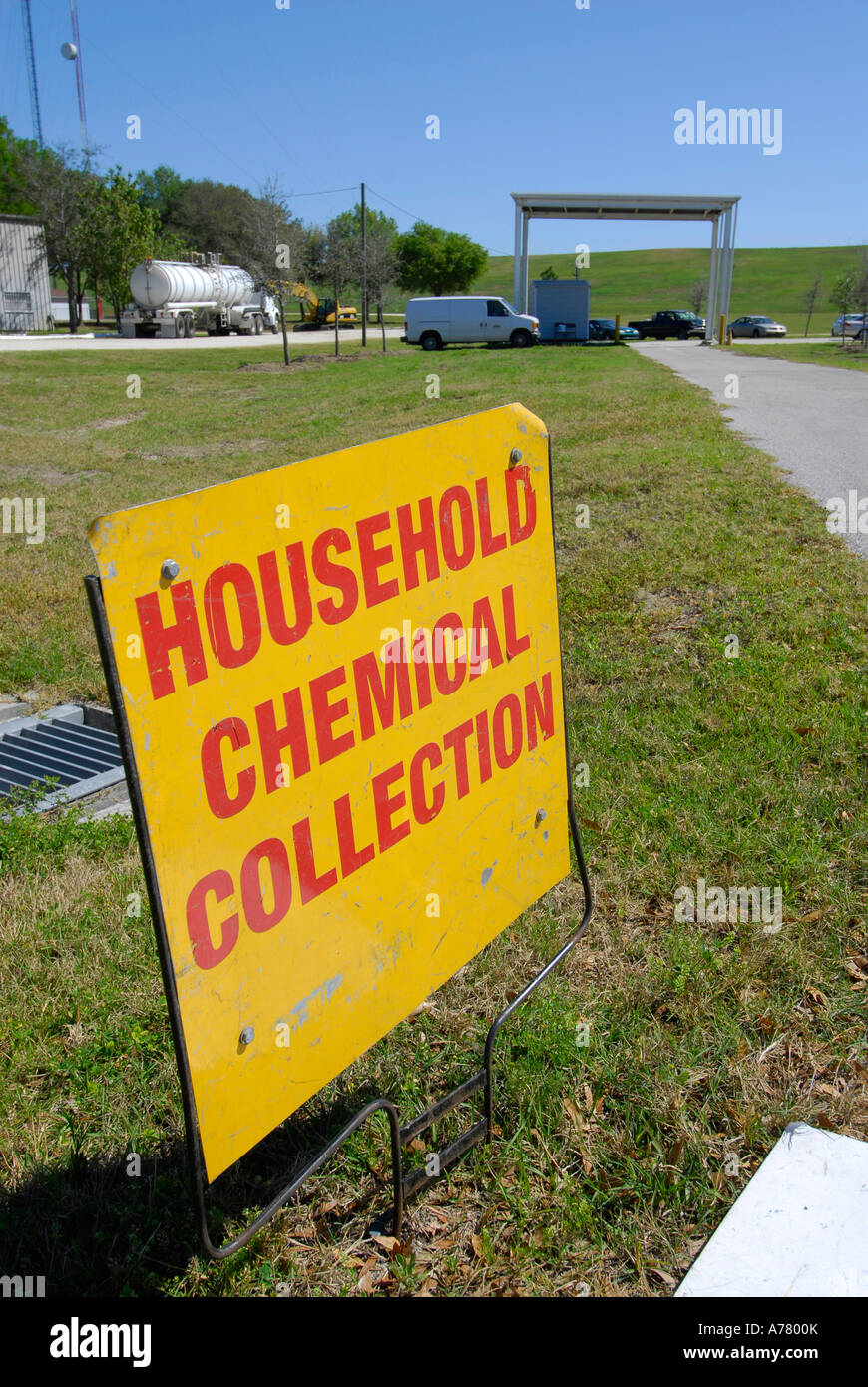 Tampa Florida recycling station collection household trash and chemical