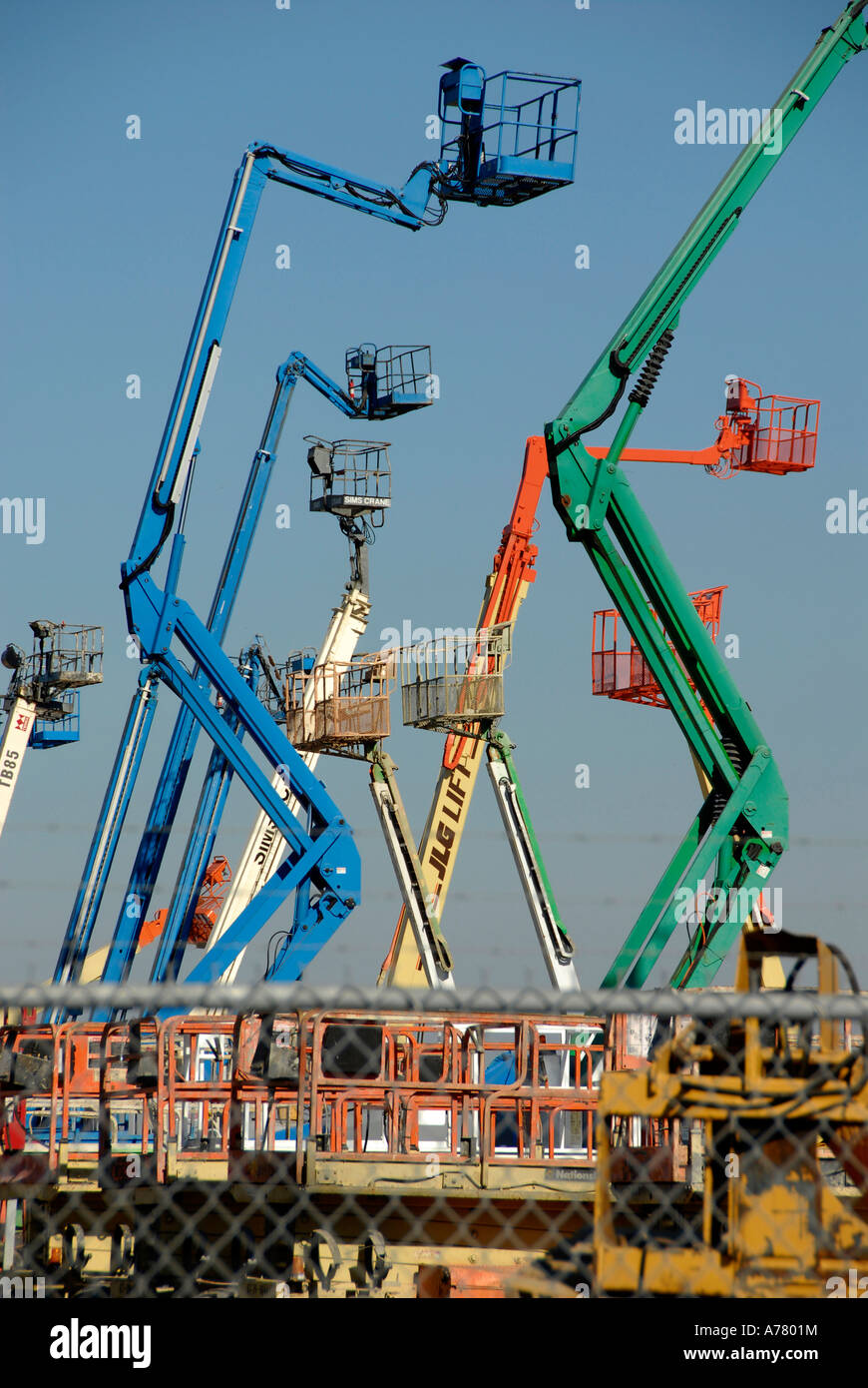 Florida Auction Site for Heavy Duty Construction Equipment in Davenport Florida FL Stock Photo