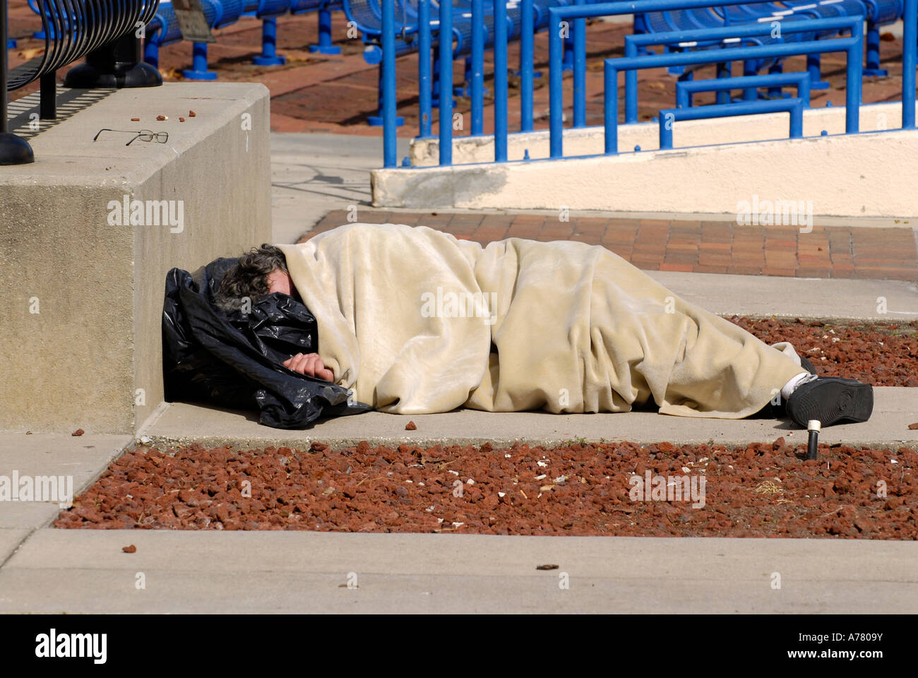 Homeless person in Orlando Florida Stock Photo Alamy