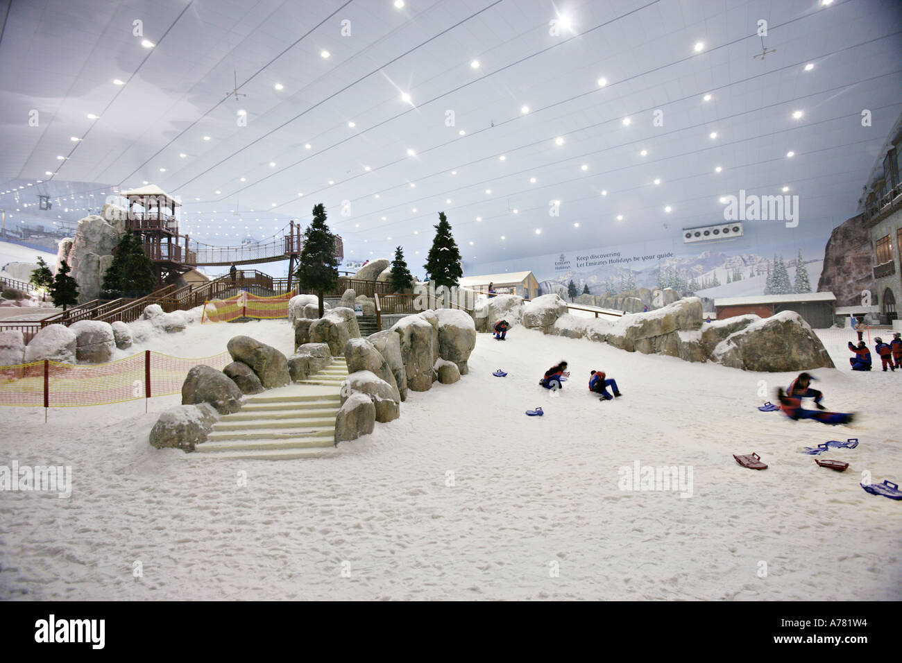 THE WORLDS LARGEST INDOOR SKI SLOPE AT THE MALL OF THE EMIRATES IN