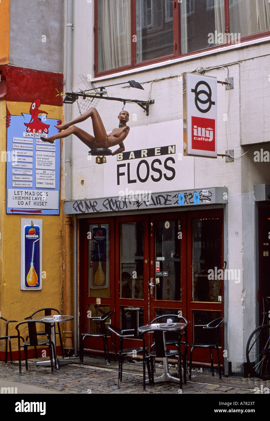the exterior of bar Floss in centre of Copenhagen Denmark Stock Photo - Alamy
