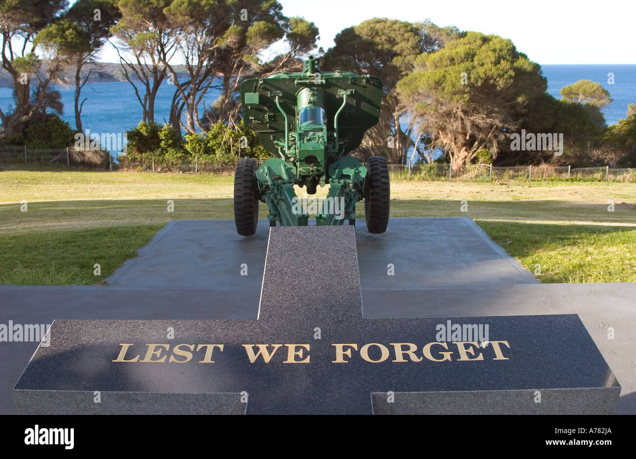 Lest We Forget - Eden, New South Wales, Australia. Stock Photo