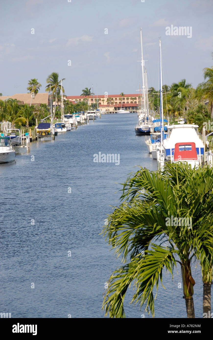 Florida canal system for residential living in Punta Gorda Florida FL Stock Photo Alamy