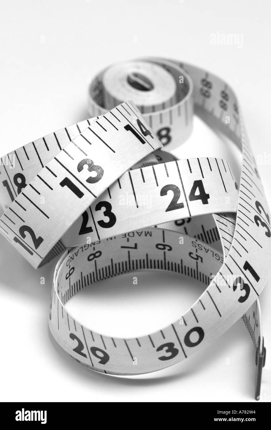 Tailors tape measure on white hi-res stock photography and images - Alamy