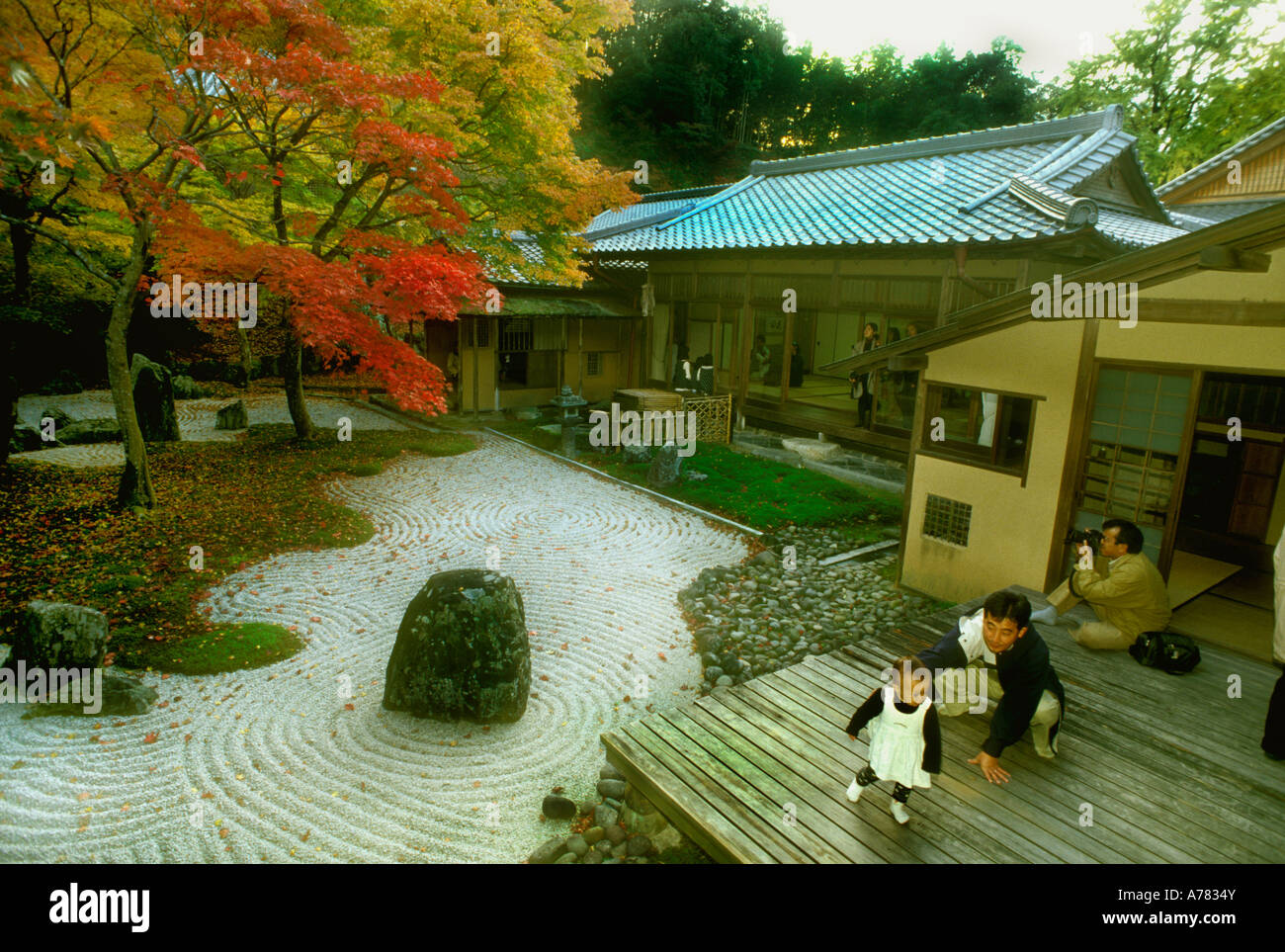 Dazaifun temple zen garden Kyushu island Japan Stock Photo