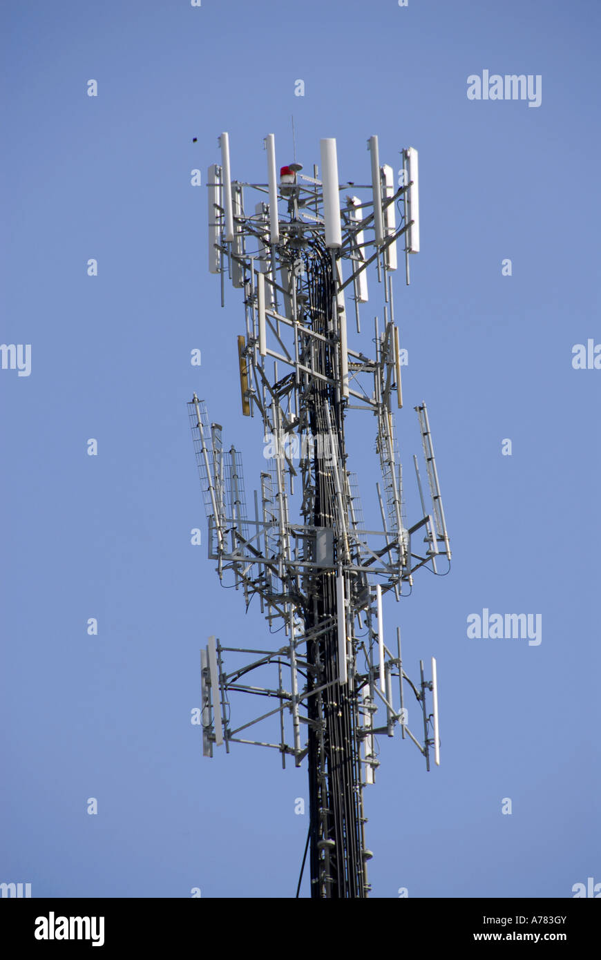 Cell phone microwave tower Stock Photo Alamy
