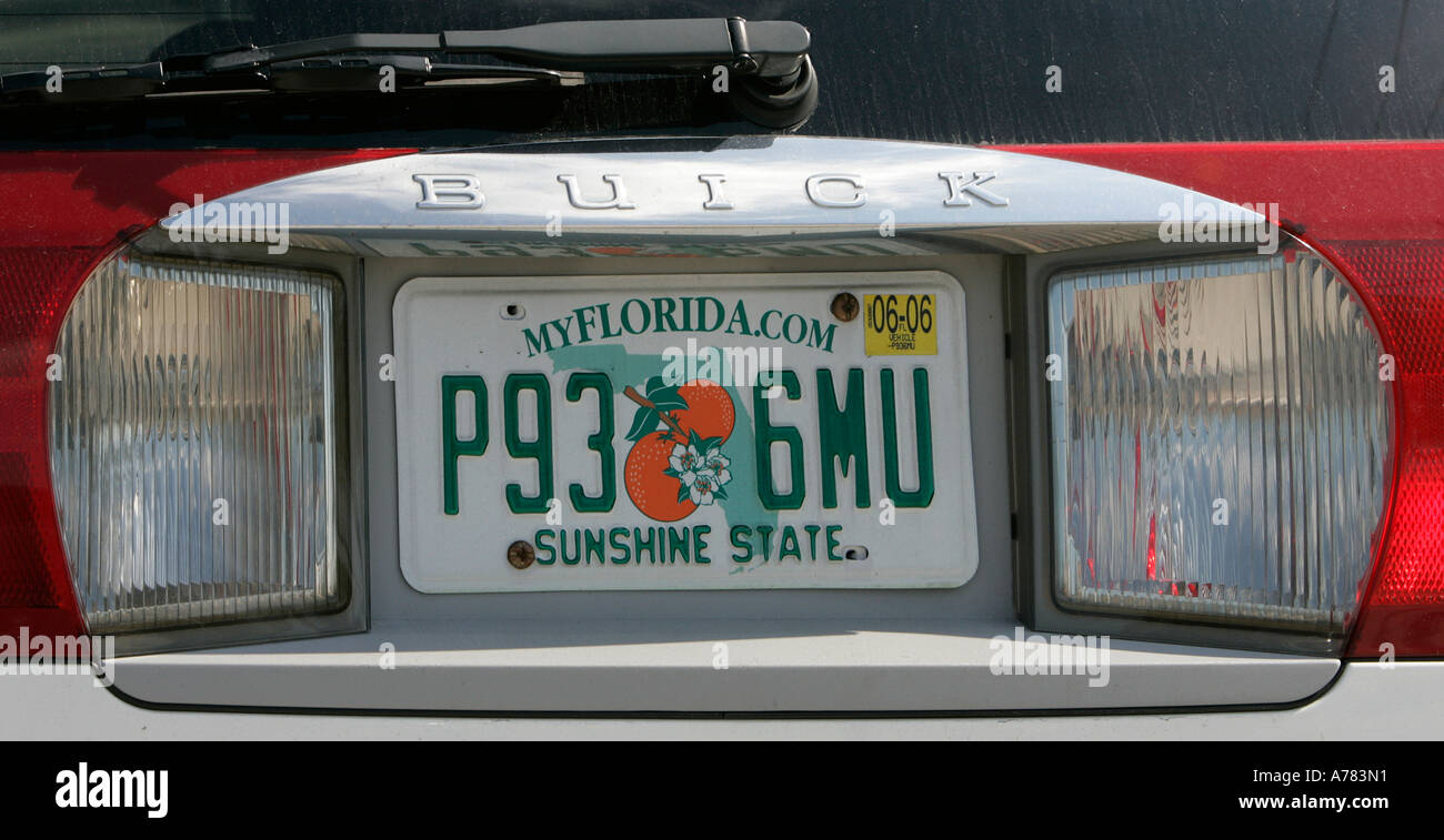 Sunshine state license plate hires stock photography and images Alamy