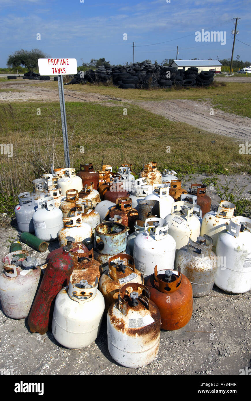 Reduce Reuse Recycle propane gas tanks Stock Photo Alamy