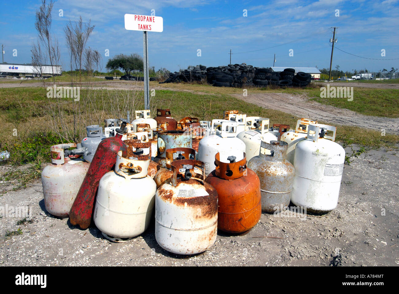 Reduce Reuse Recycle propane gas tanks Stock Photo Alamy
