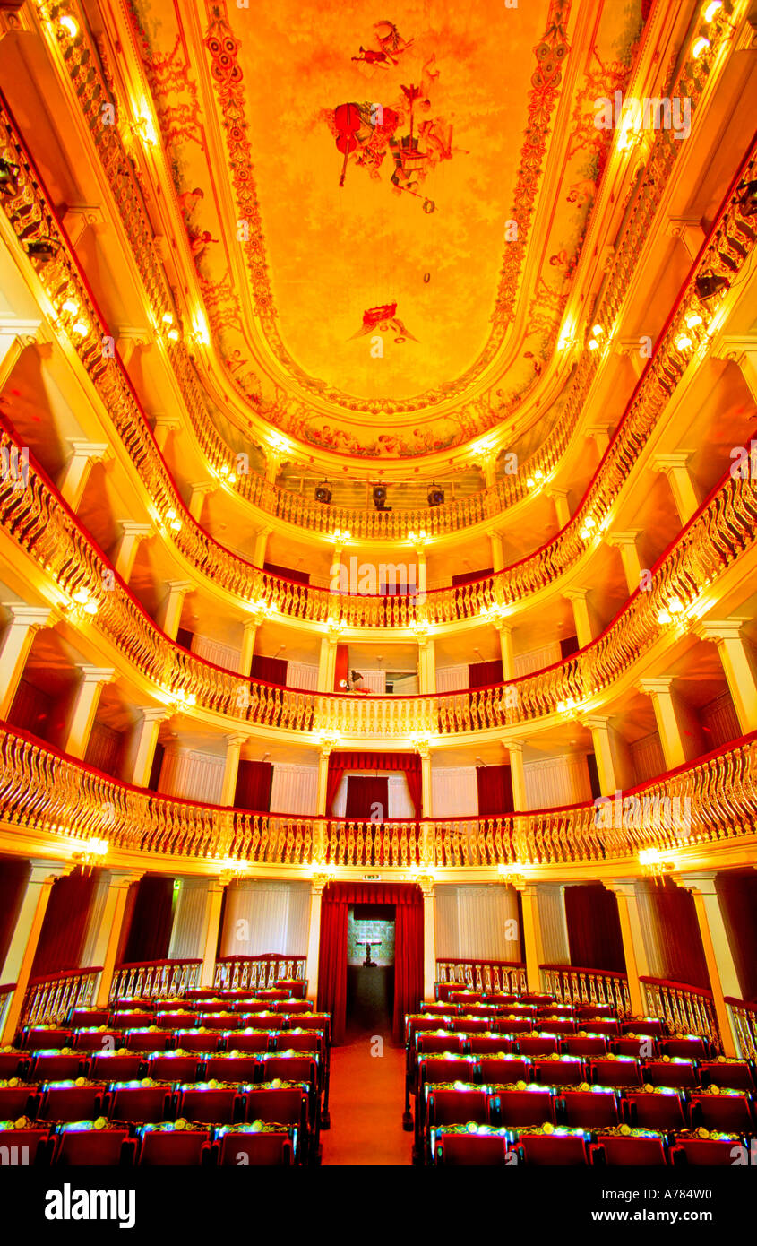 Interior of the Lethes Theatre, Faro, Algarve, Portugal Stock Photo