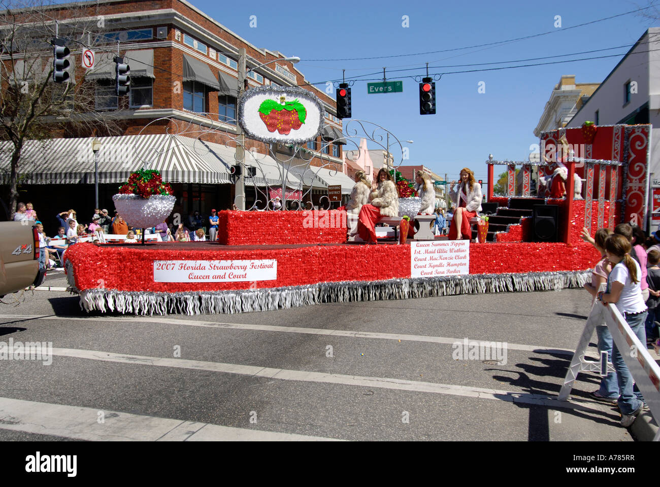 Beauty Queens Participate in Strawberry Festival Parade Plant City