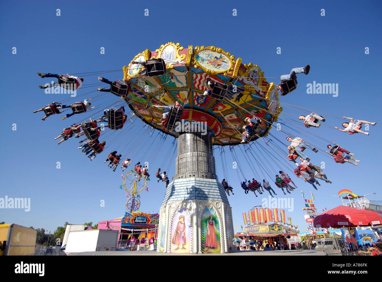 Carnival Ride at Strawberry Festival Plant City Florida FL FLA USA US ...