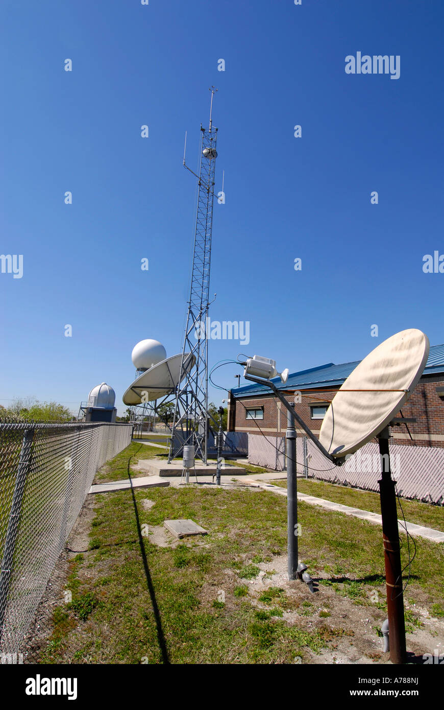 Doppler Radar Station Ruskin Florida Stock Photo Alamy