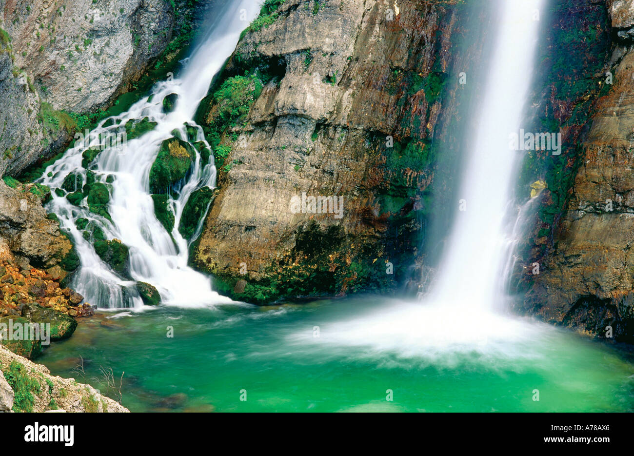 Falling water beautiful savica hi-res stock photography and images - Alamy