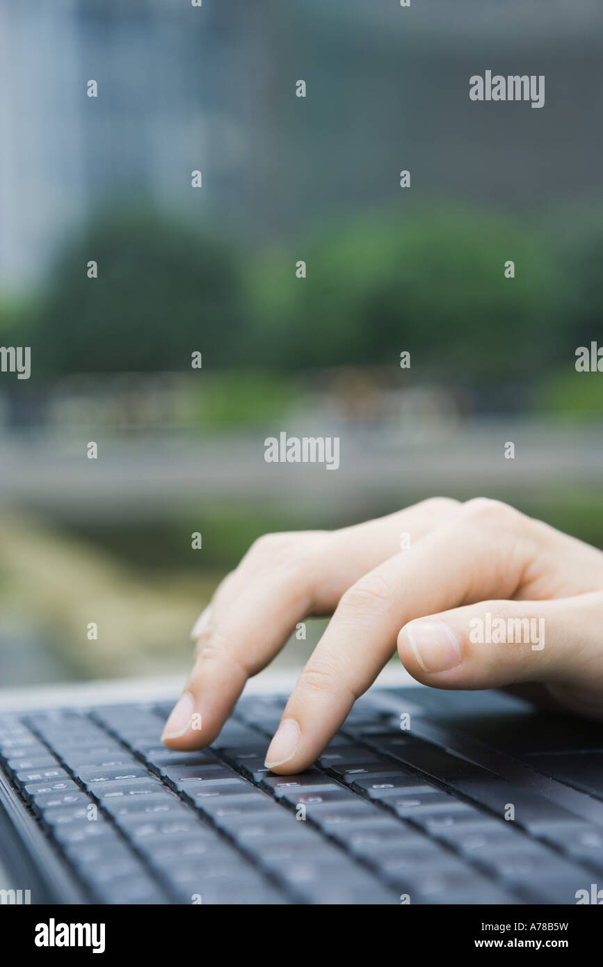 Extreme close up fingers typing hi-res stock photography and images - Alamy