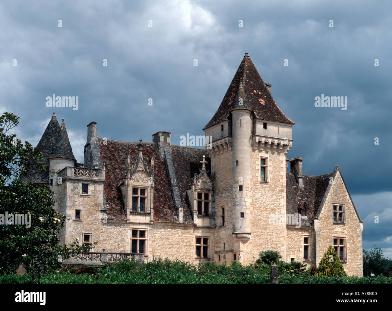Chateau des Milandes Aquitaine France Stock Photo