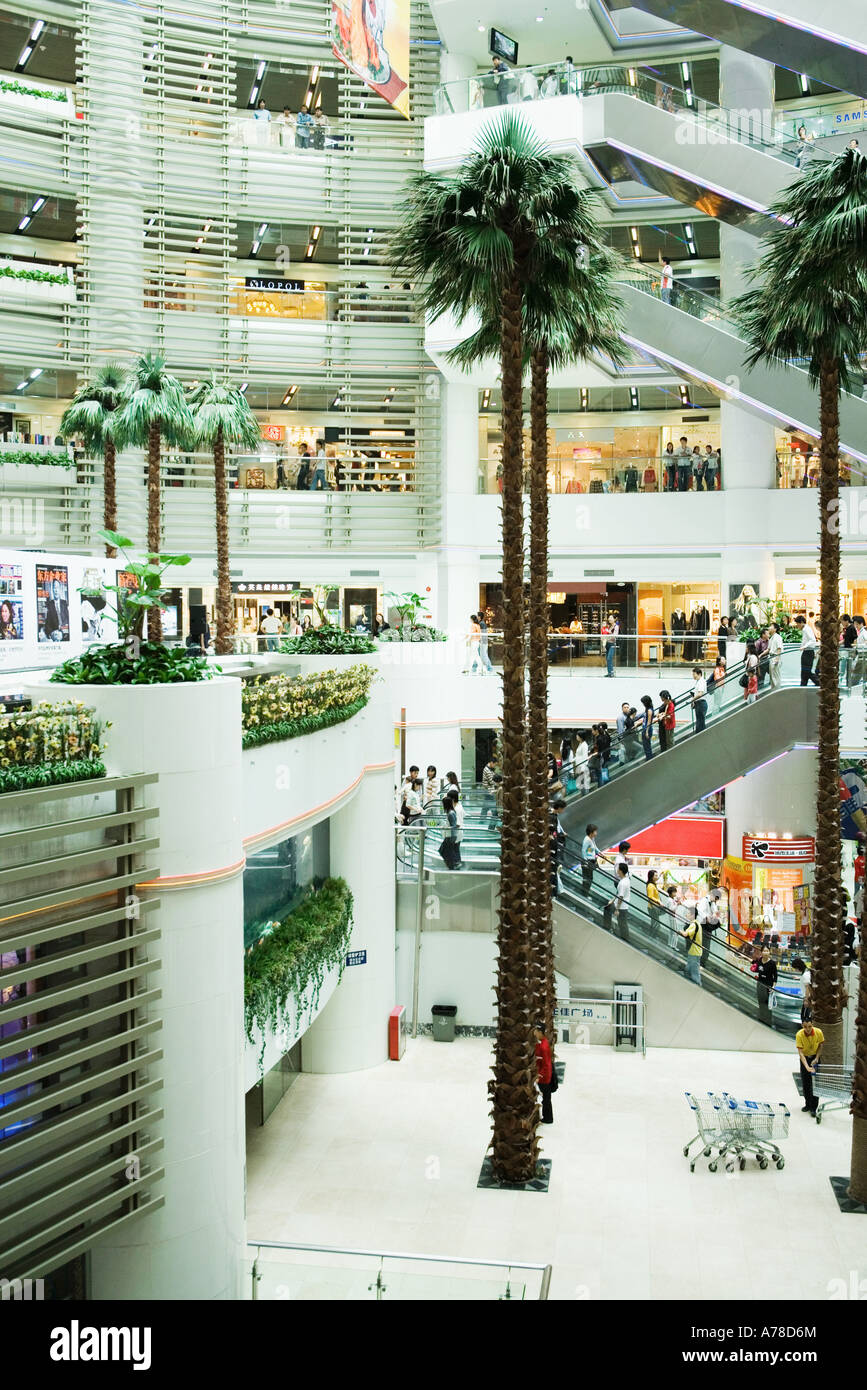 Shopping mall courtyard Stock Photo
