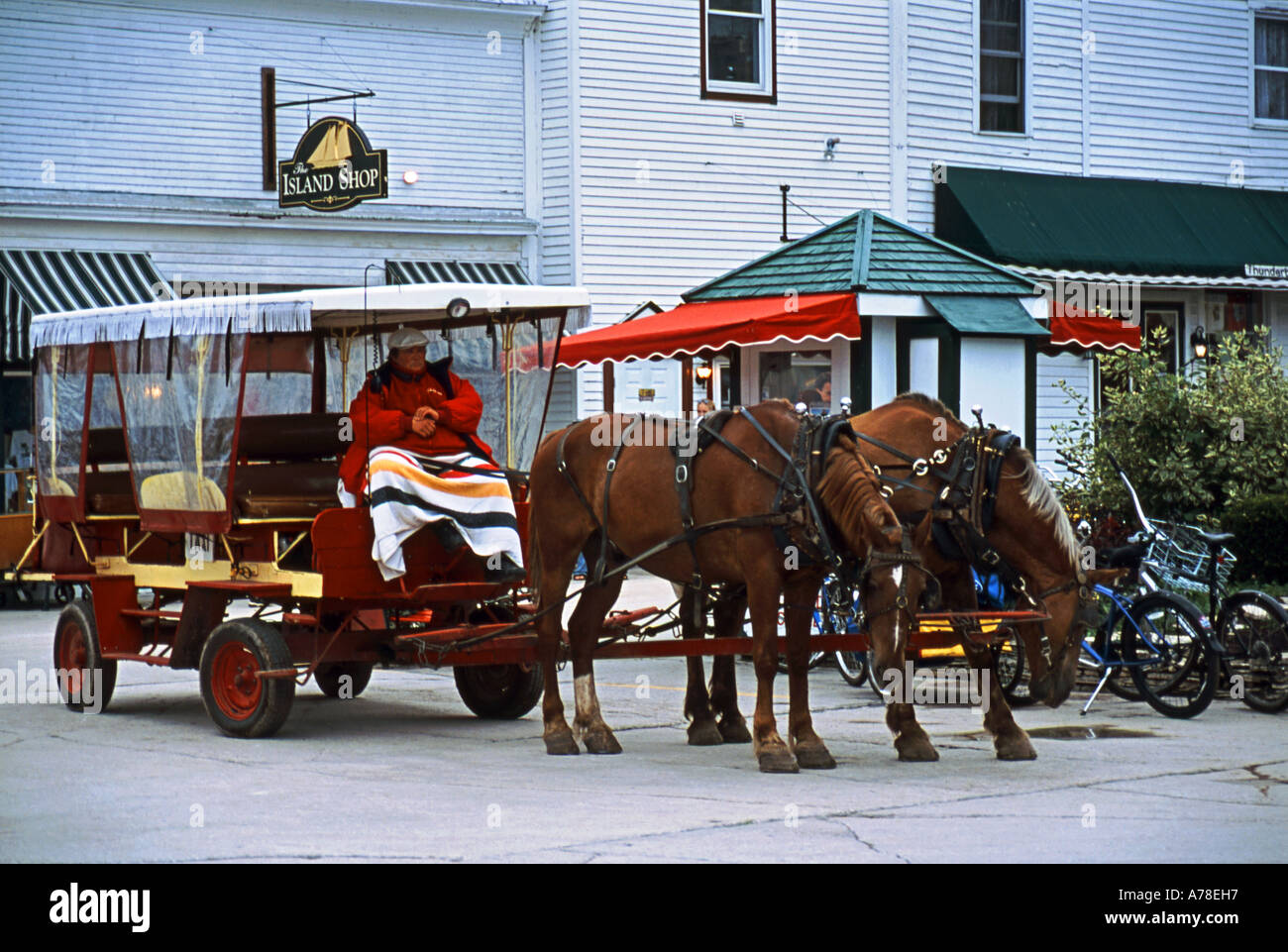 Mackinac Island Taxi Stock Photo Alamy