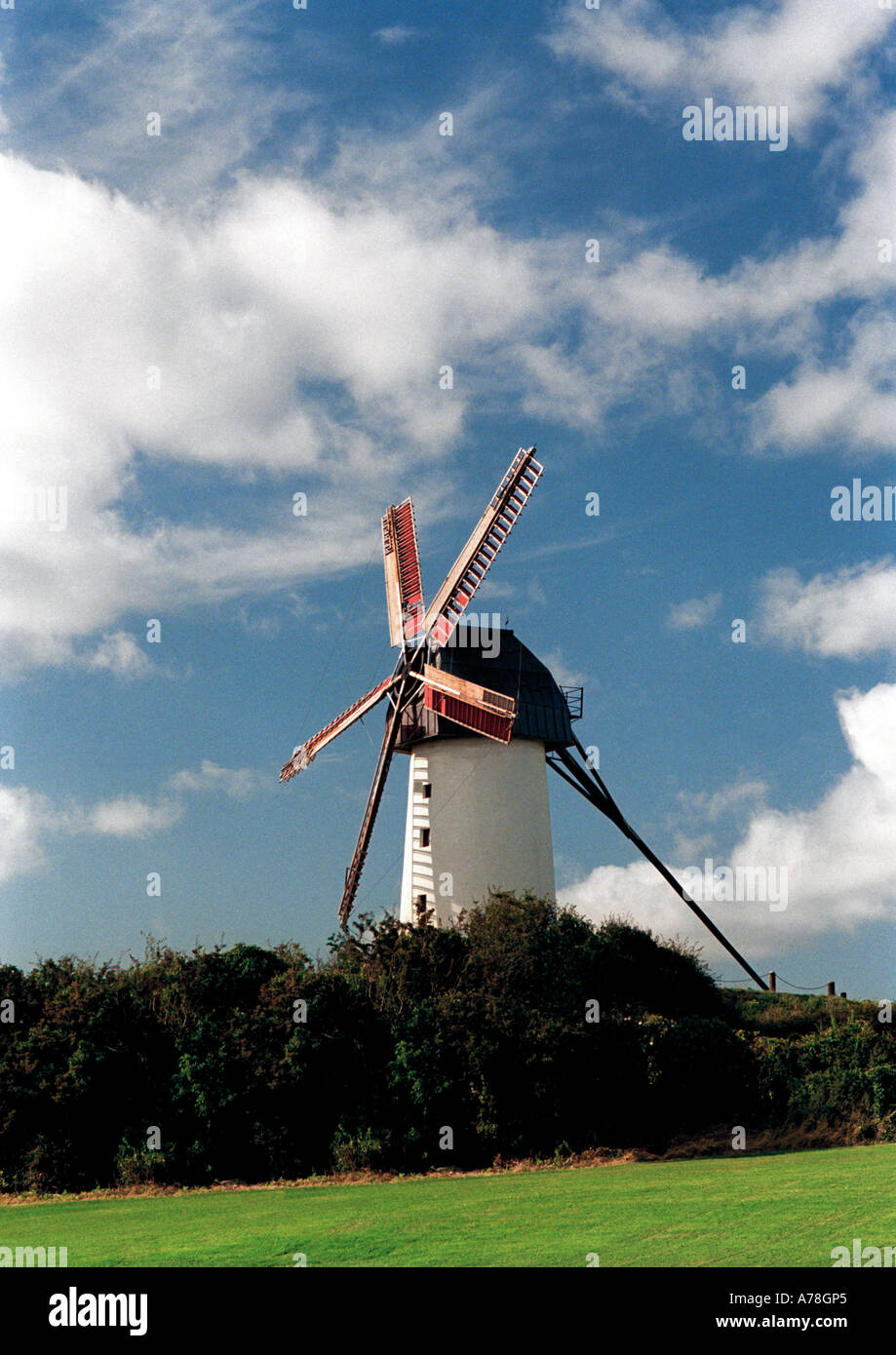 The restored windmill in the village of Skerries, north County Dublin, Ireland Stock Photo