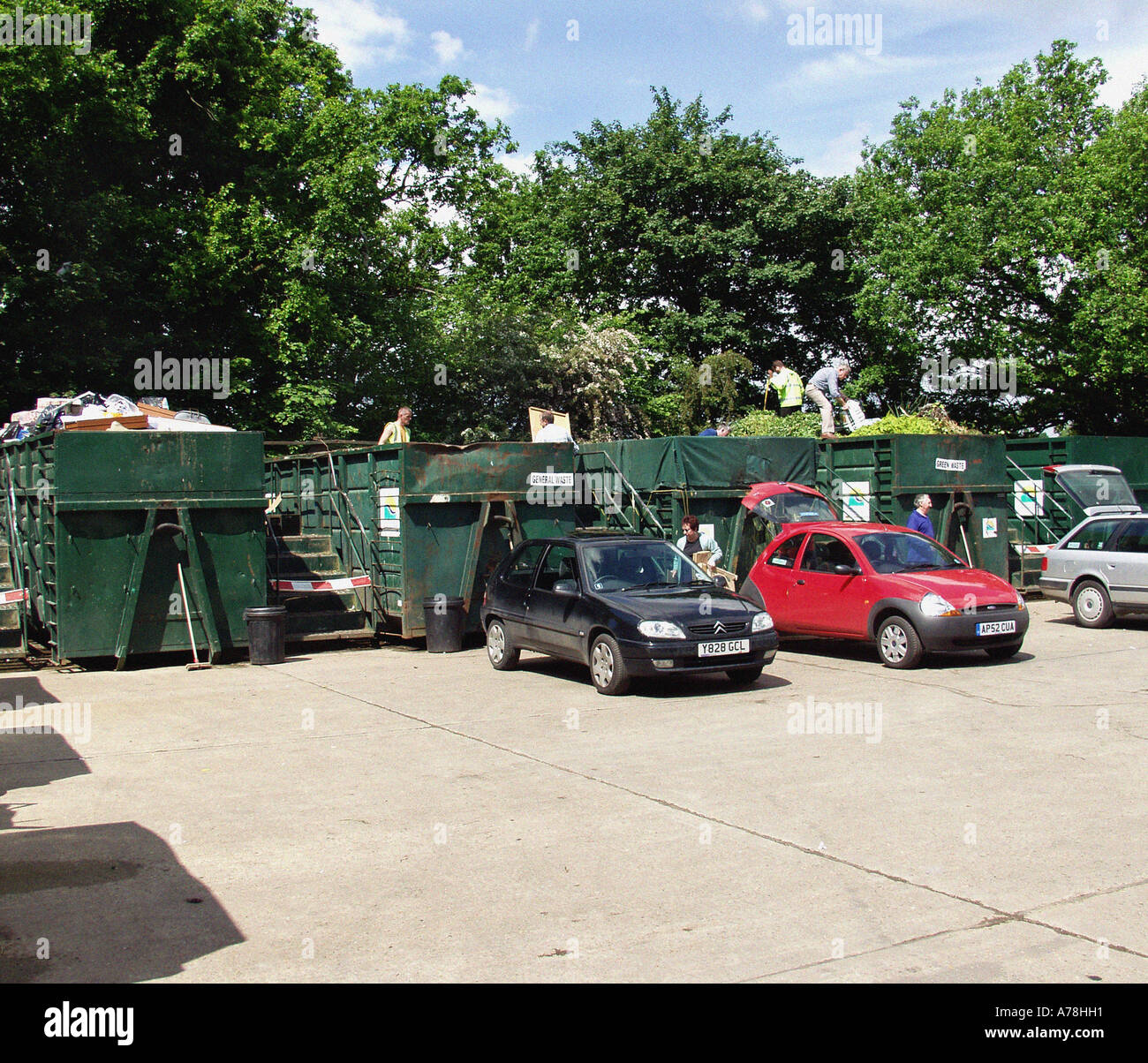 Recycling domestic refuse at local authority waste disposal site