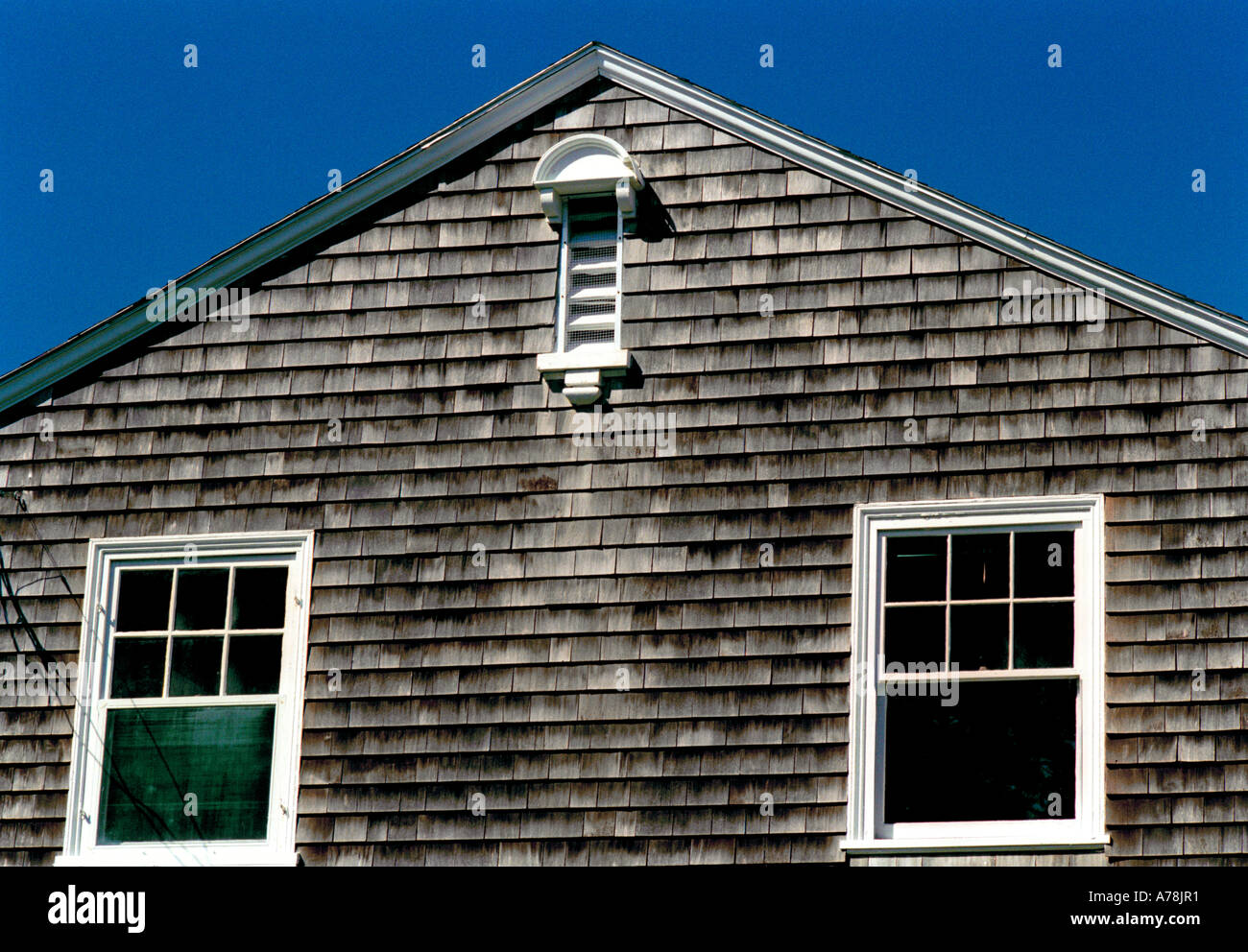 Cedar wood shingle clad wooden house cape cod mass massachusetts hires