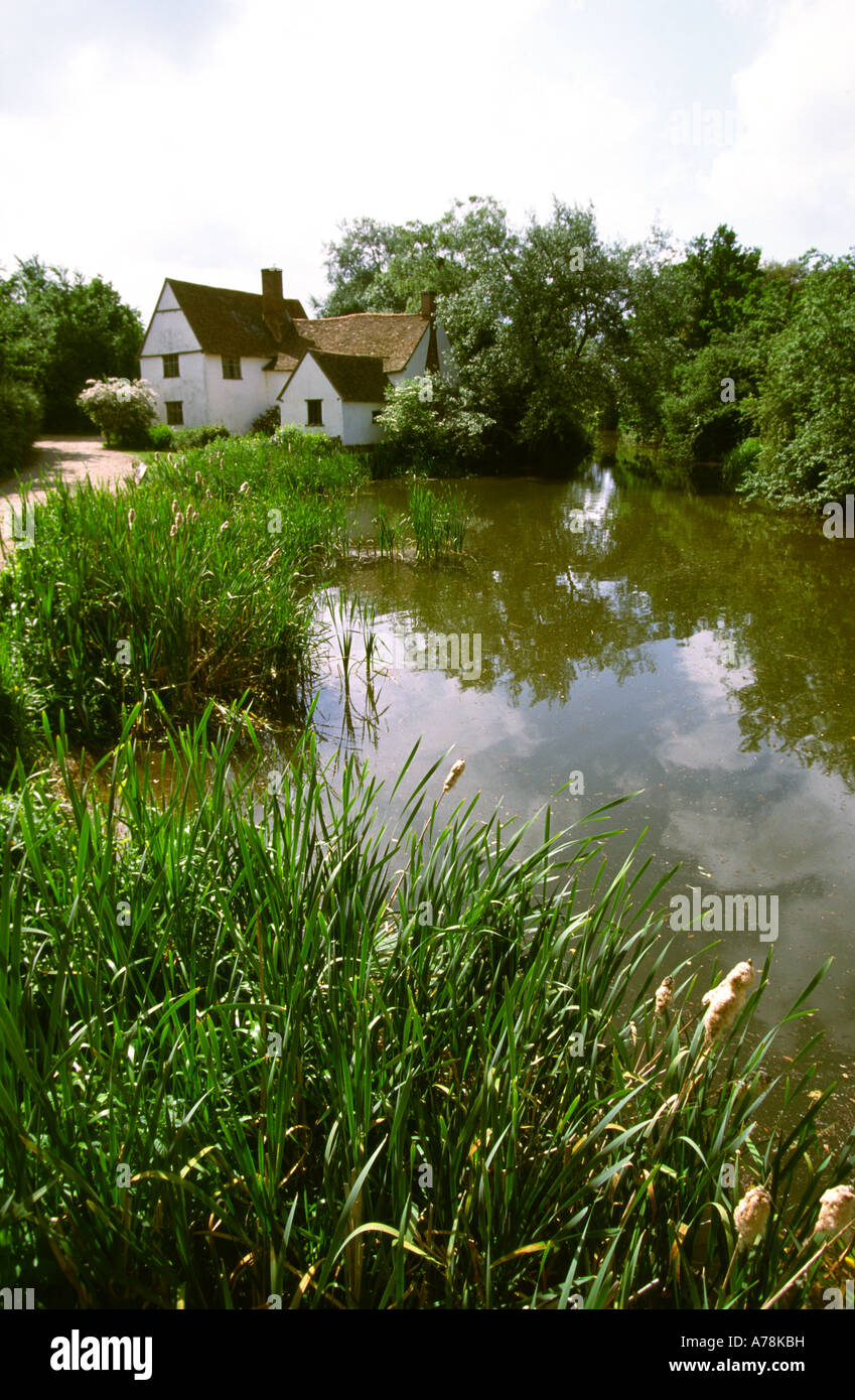 UK Essex Flatford Mill Willy Lotts Cottage site of John Constables painting The Haywain Stock Photo