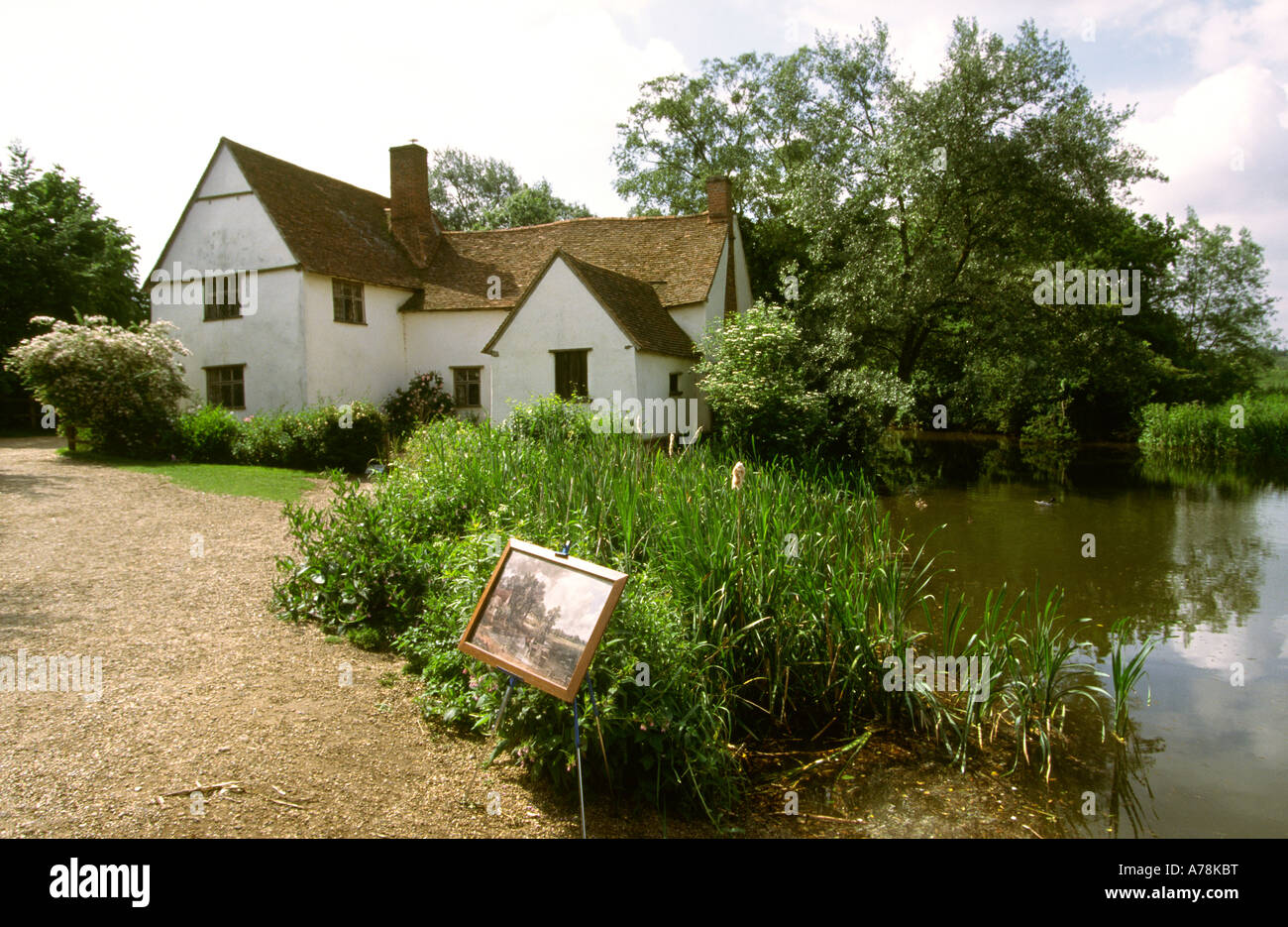 UK Essex Flatford Mill Willy Lotts Cottage site of John Constable s painting The Haywain Stock Photo