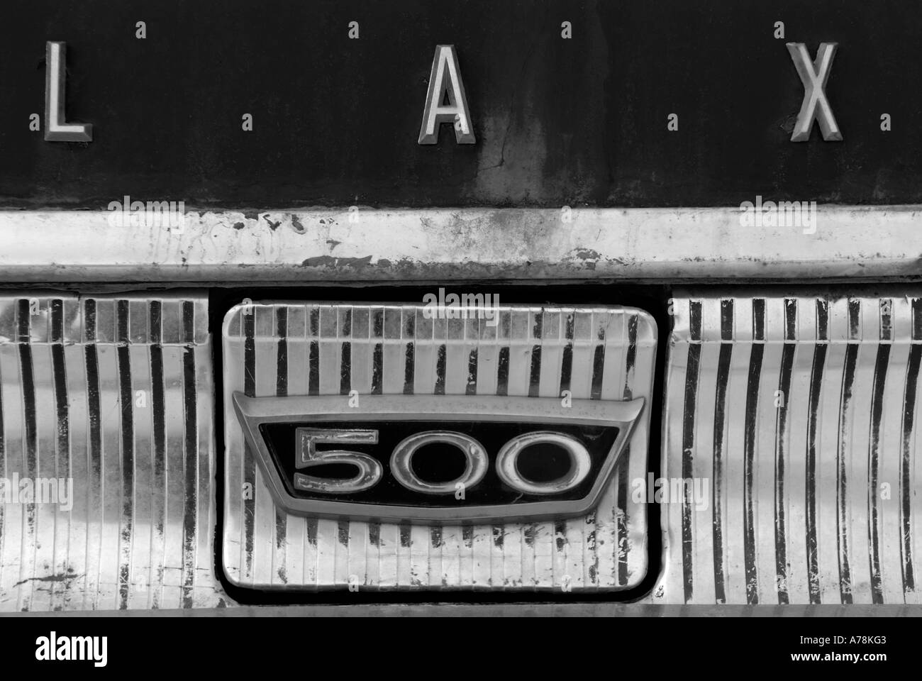 Galaxie 500 Close-up In Black & White Stock Photo