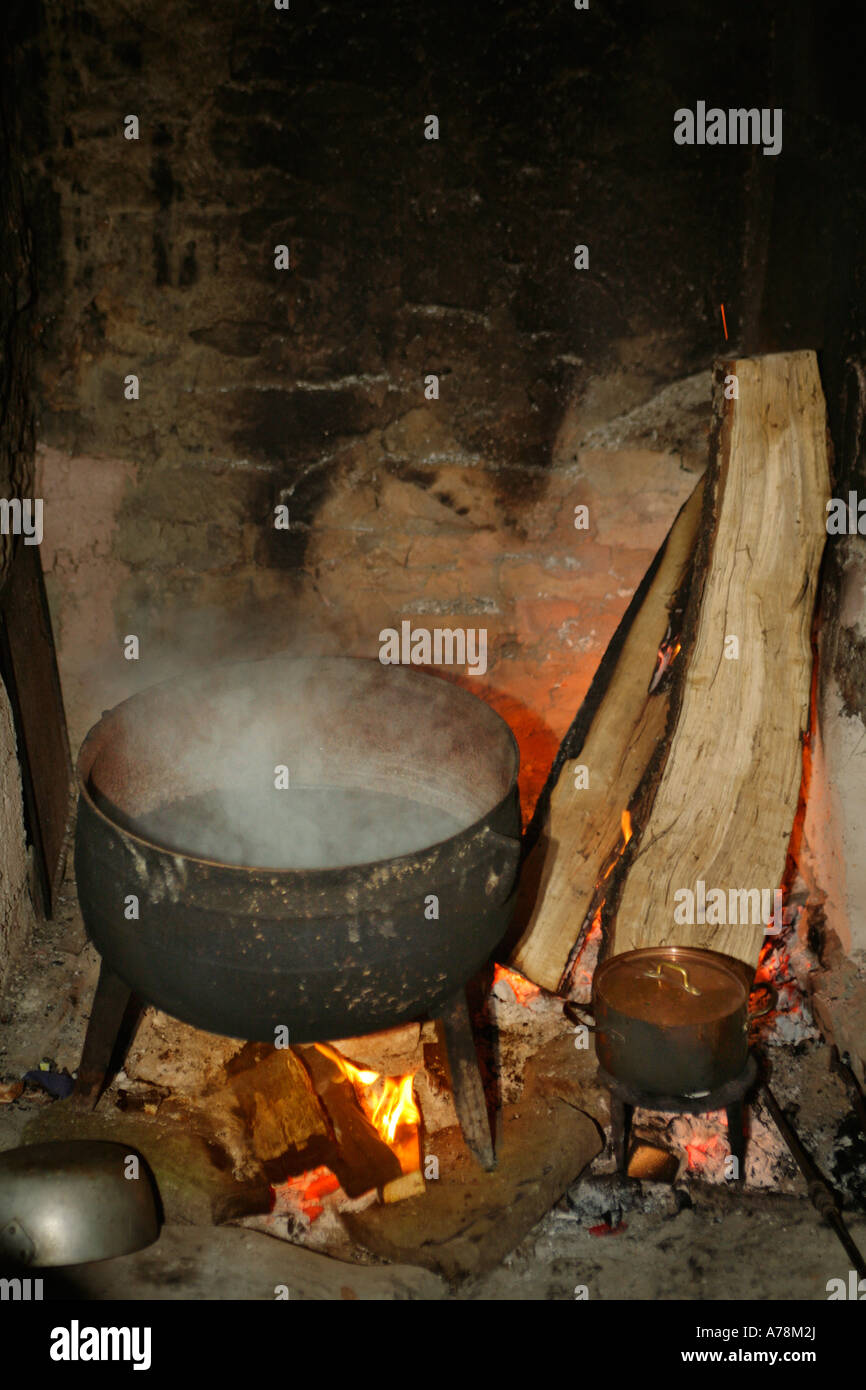 Boiling Water In Traditional Old Pot On Charcoal Stove Brazier Stock Photo,  Picture and Royalty Free Image. Image 38642693.