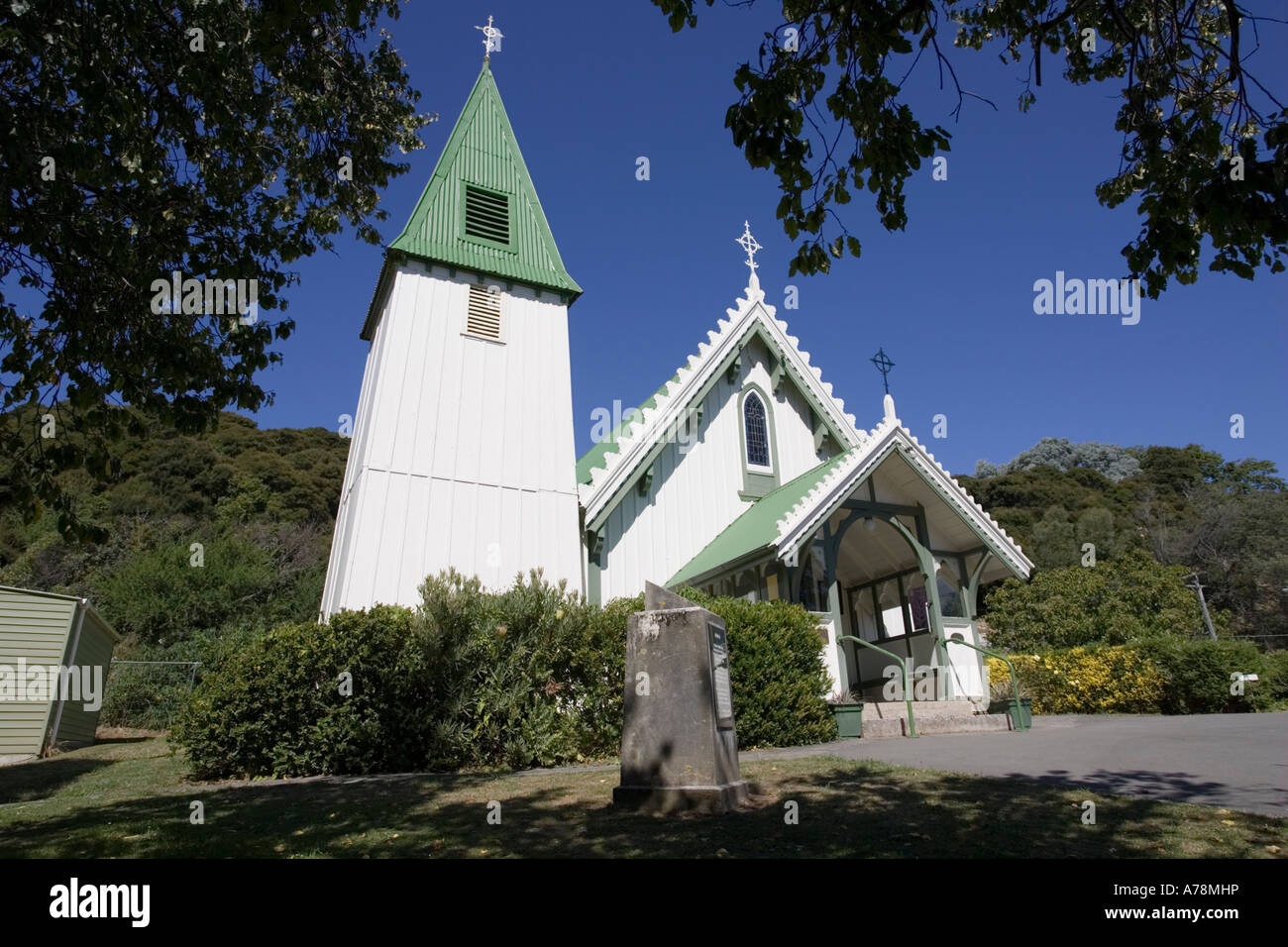 Akaroa catholic church hi-res stock photography and images - Alamy