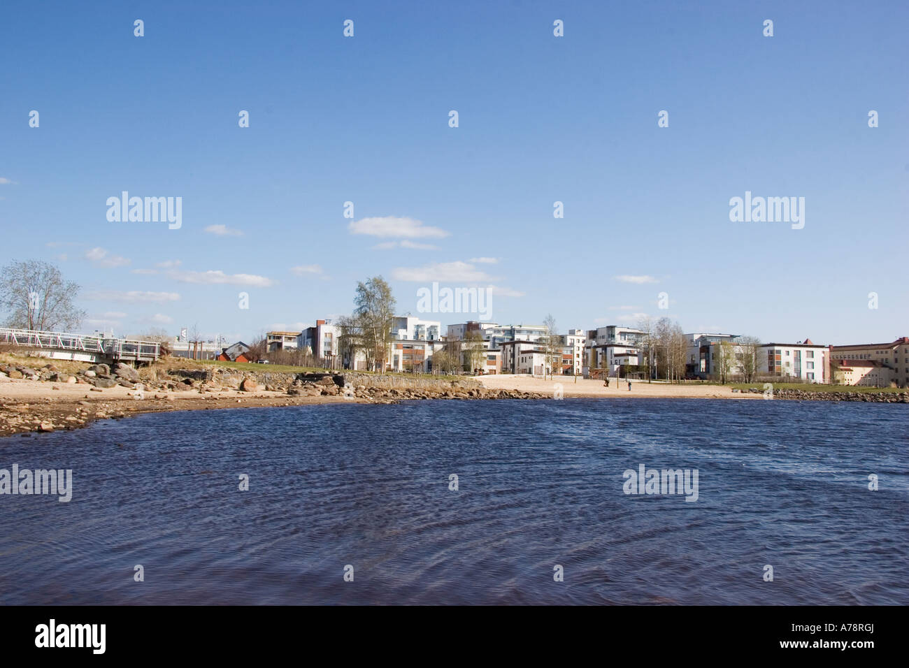 Coastal Development At The Edge Of The City Of Oulu Finland Stock Photo Coastal development at the edge of the city of oulu finland stock photo