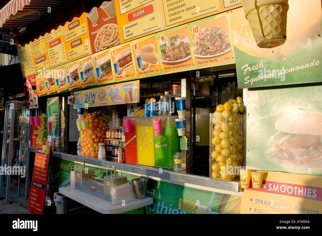Venice Beach food stand 2 Stock Photo Alamy