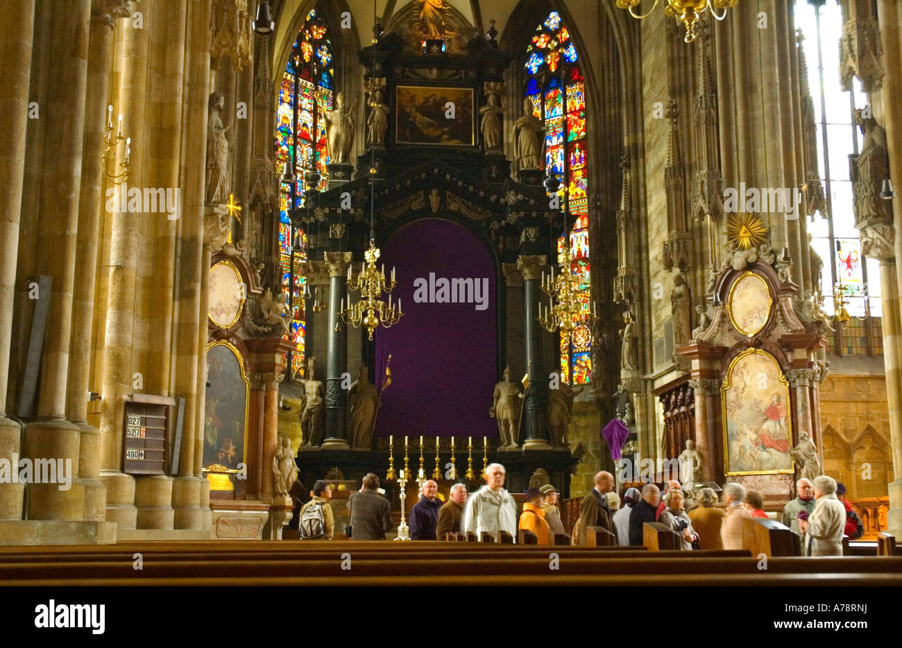 Interior of Stephans church in central Vienna Austria EU Stock Photo