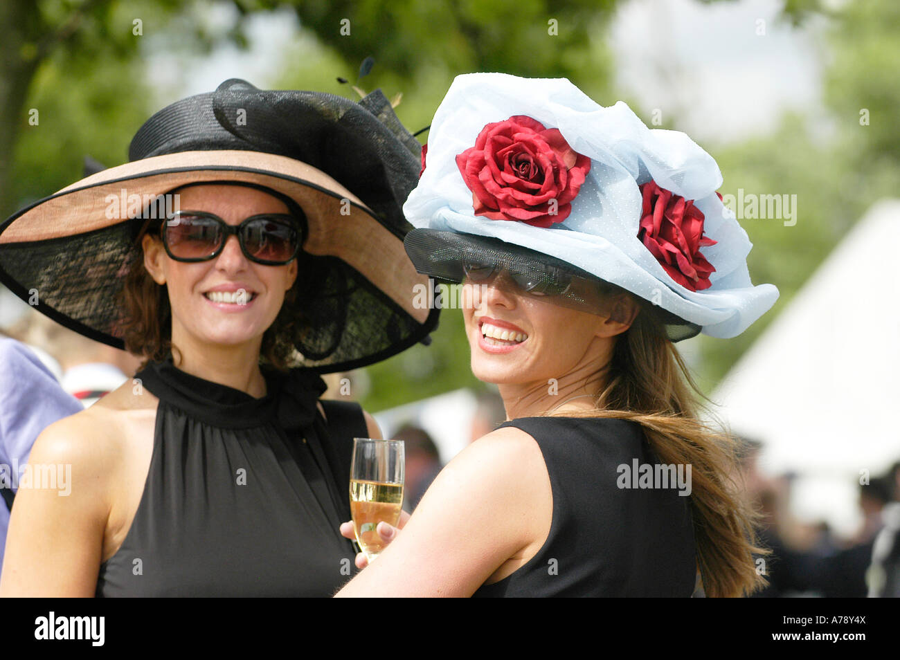 Two ladies in the Stewards enclosure at the Henley Royal Regatta 06