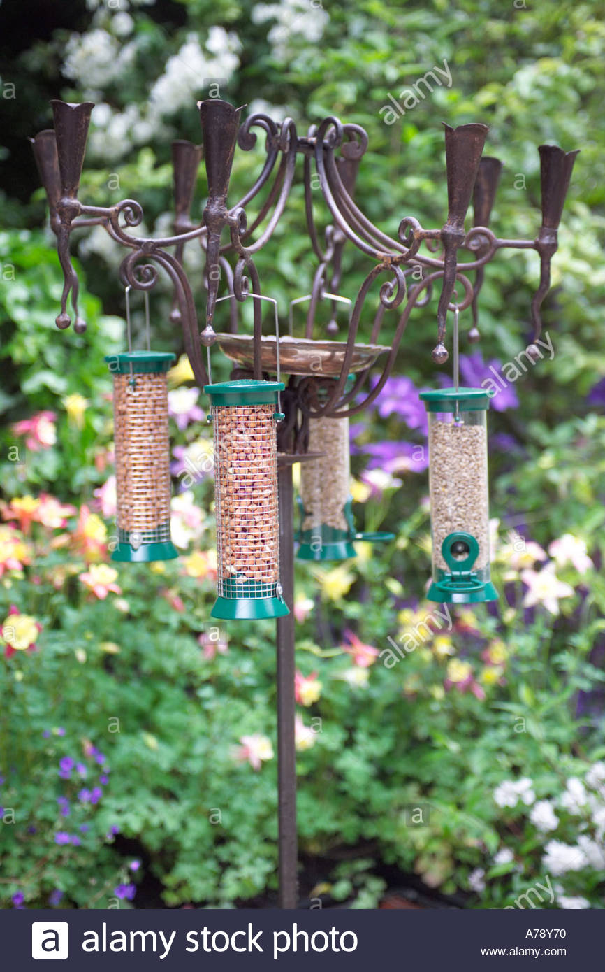 Ornate Bird Feeders At Chelsea Rhs 2005 Stock Photo 3840879 Alamy