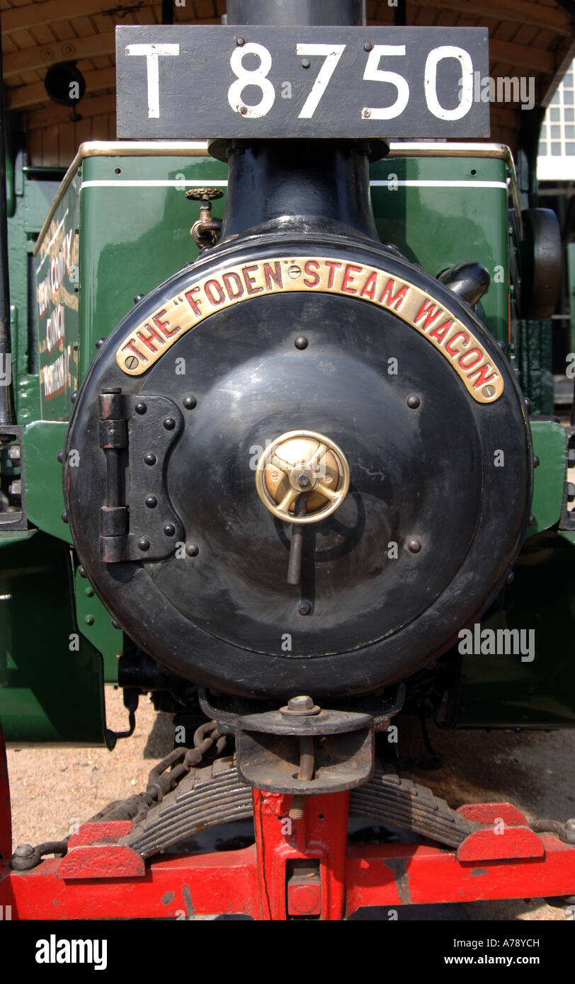 Foden steam wagon name plate Stock Photo