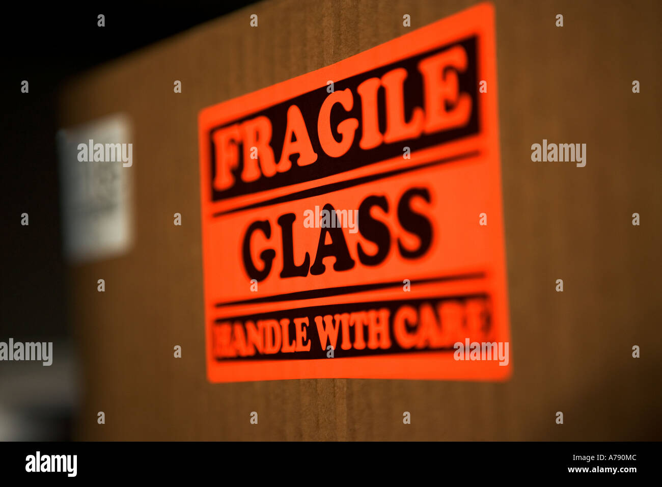 FRAGILE, GLASS SIGN Stock Photo Alamy