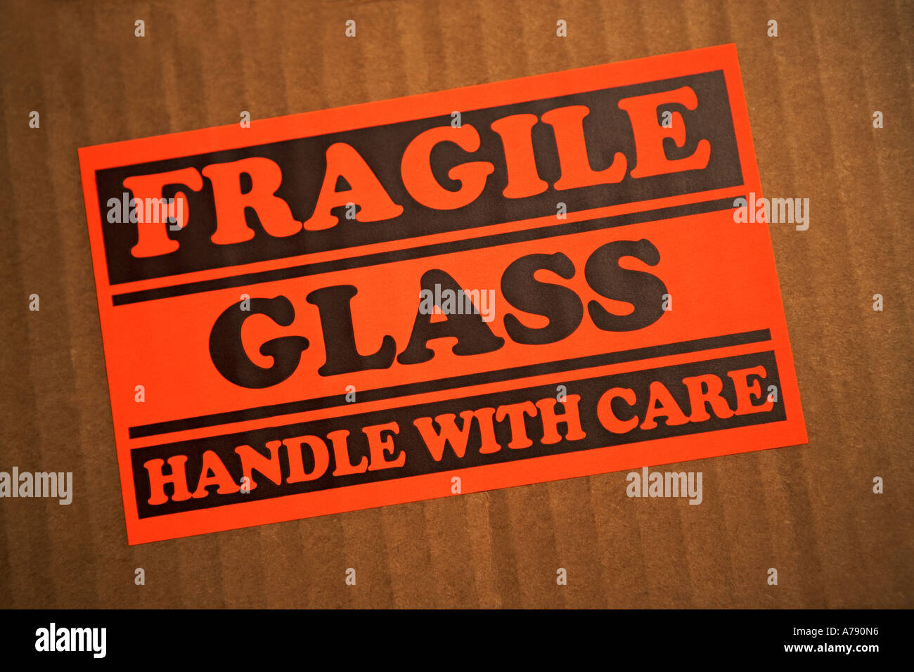 FRAGILE, GLASS SIGN Stock Photo Alamy
