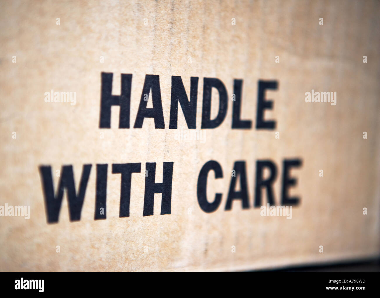 GLASS, HANDLE WITH CARE SIGN Stock Photo Alamy